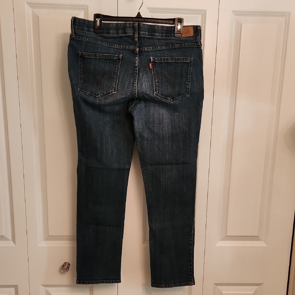 Levi's 525 Perfect Waist Blue Straight Leg Jeans size 16S - Picture 2 of 6